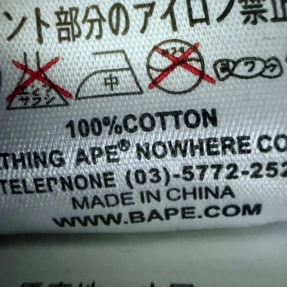 Bape A Bathing Ape Burberry Plaid Ape Head Black T Shirt Camo NWT Tee Men Size M - Picture 8 of 8